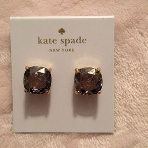 Kate Spade Black patina speckled earrings